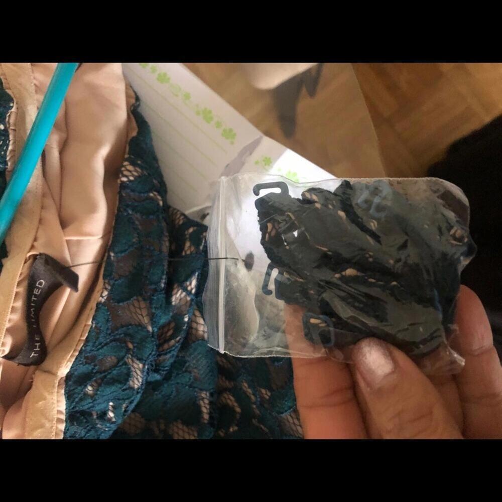 NWT The Limited Dress Strapless Dark Green Lace - Picture 7 of 7